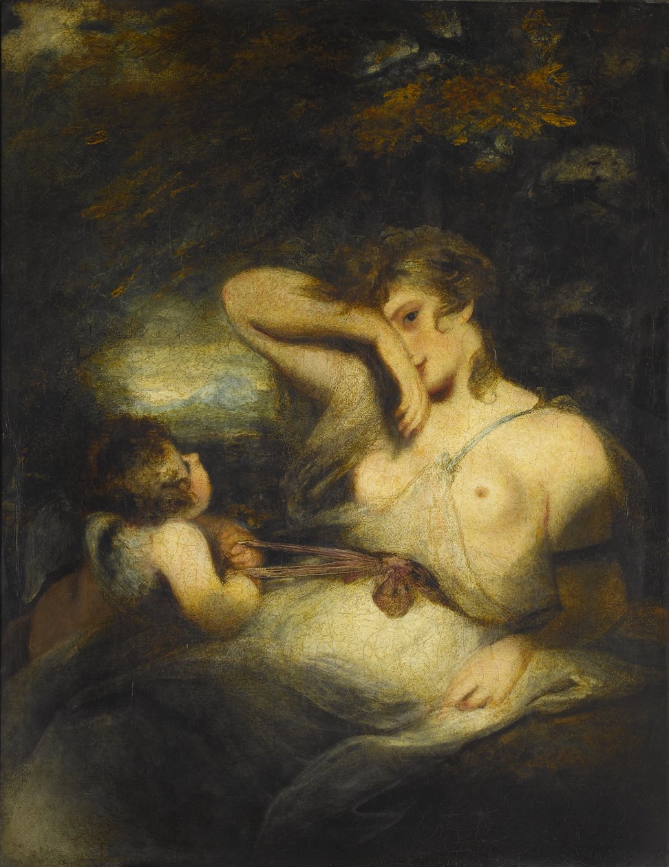 The Snake in the Grass (Love Unloosing the Zone of Beauty), 1785 af Joshua Reynolds