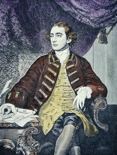 Warren Hastings (farve litho) af Joshua (after) Reynolds