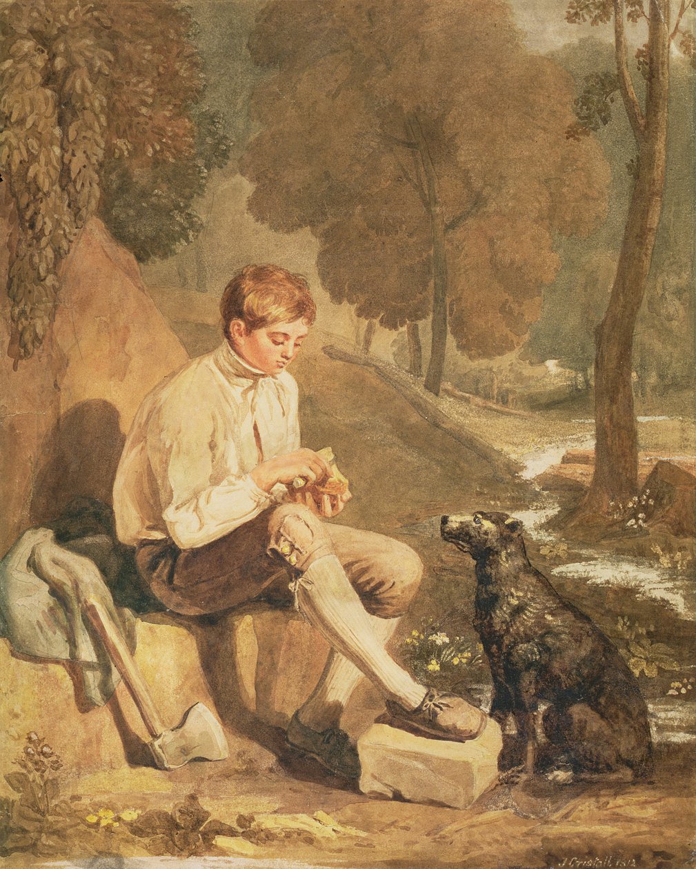 En ung skovhugger, 1812 af Joshua Cristall