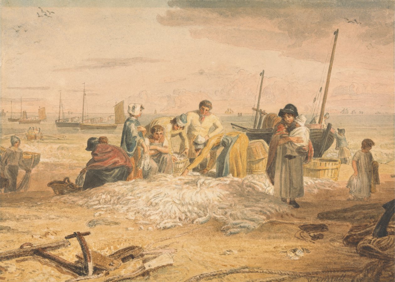 Lander en makrelfangst, Hastings af Joshua Cristall