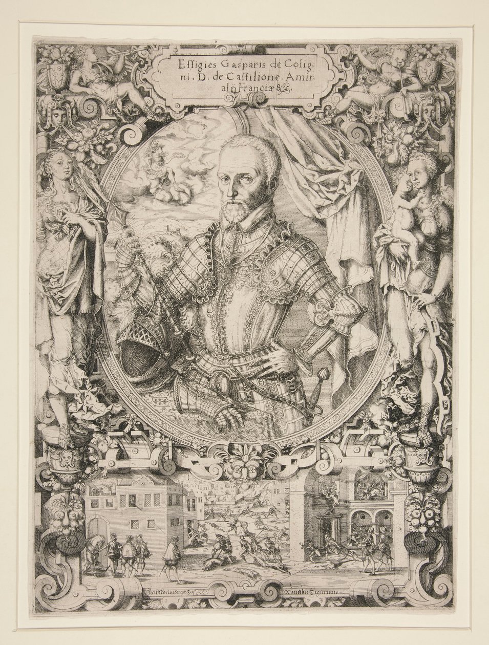 Gaspard de Coligny, admiral af Frankrig af Jost Amman