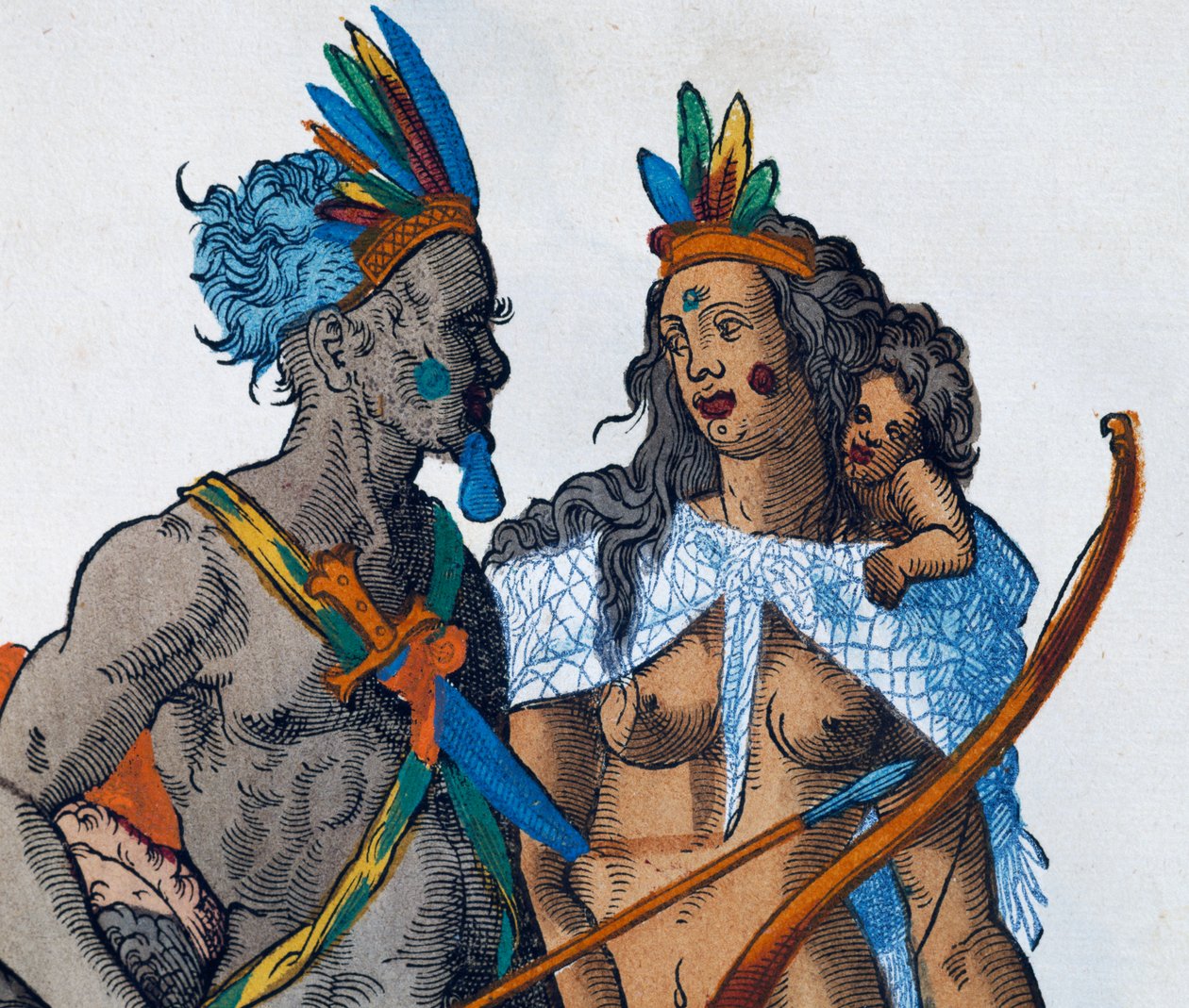 Peruanske indianere, gravering af Jost Amman (1539-1591) af Jost Amman