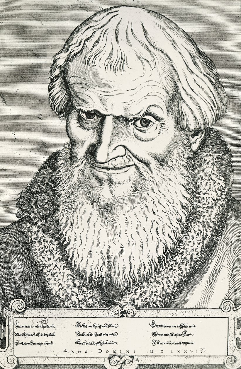 Portræt af Hans Sachs (Nürnberg af Jost Amman