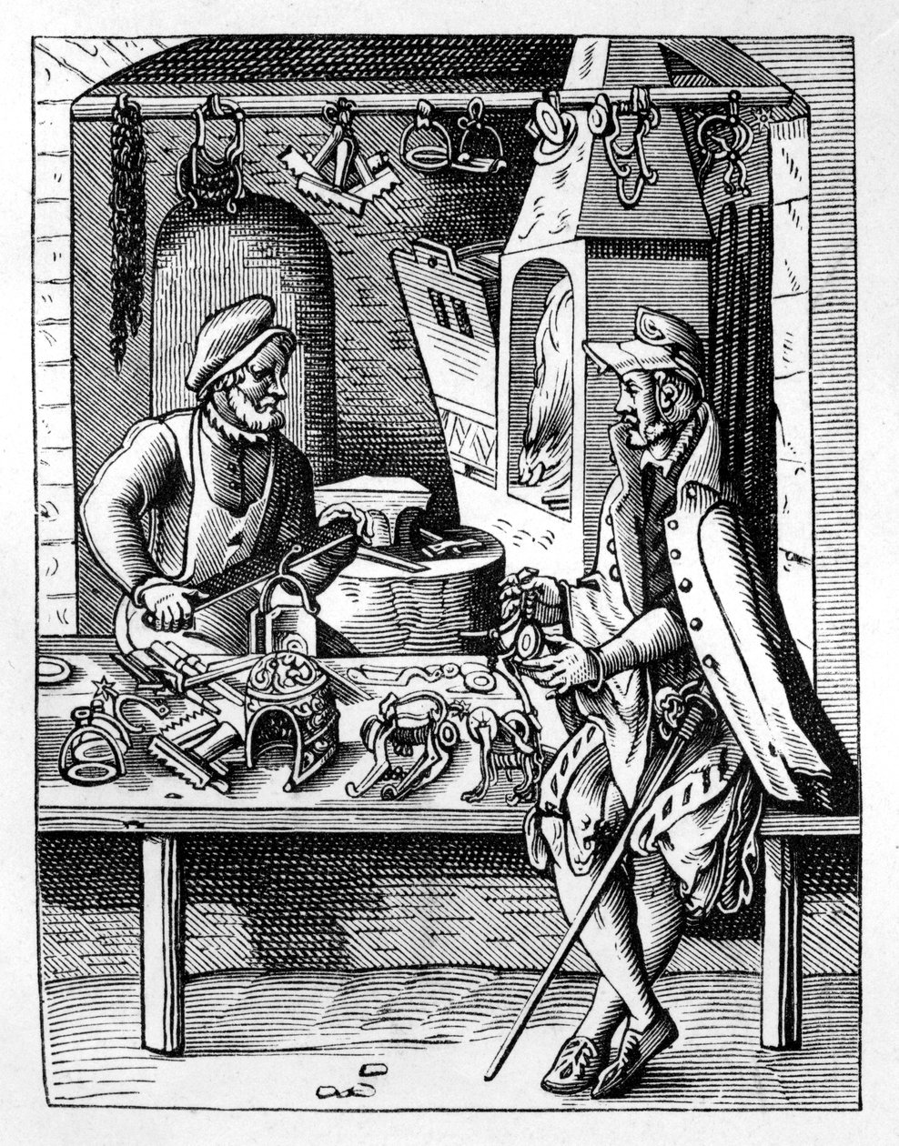Spormageren, c1559-1591 af Jost Amman