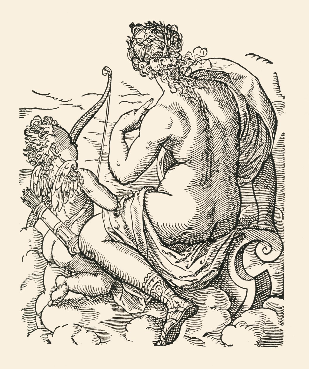 Venus og Amor, 1906. af Jost Ammon