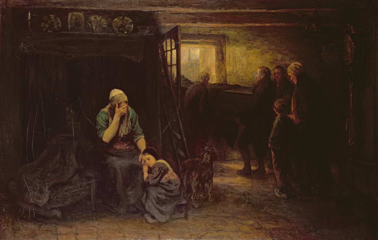 Sorg (Ud af mørke til lys), ca. 1871 af Jozef Israëls