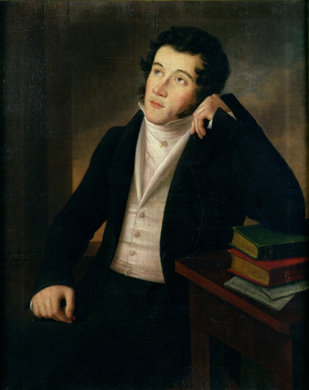 Portræt af Adam Bernard Mickiewicz (1798-1855) af Jozef Oleszkiewicz