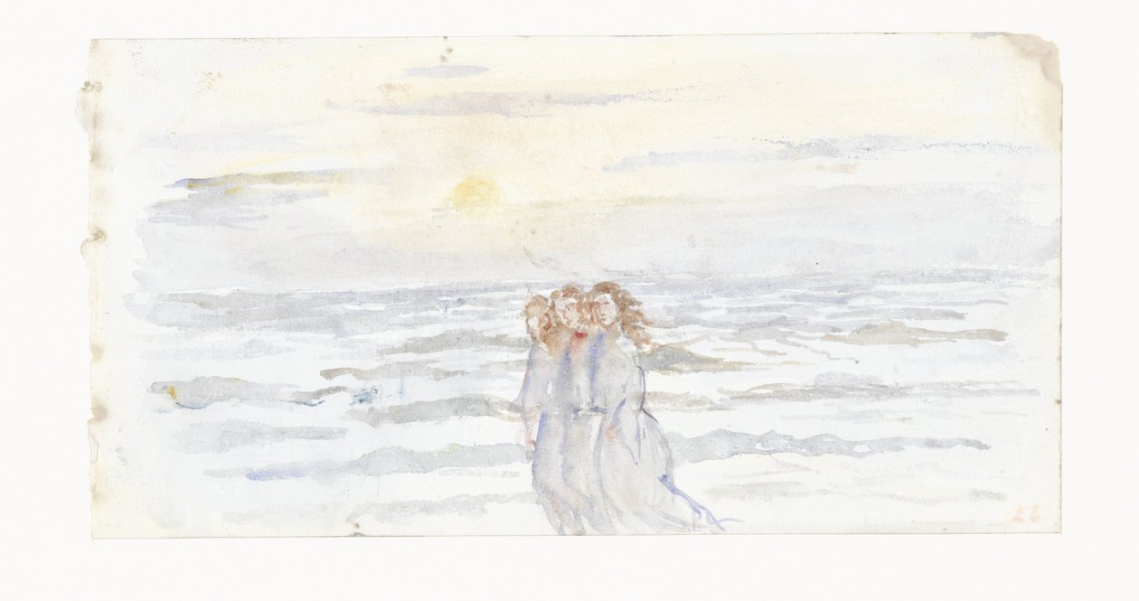 Tre piger ved havet af Jozef Israëls