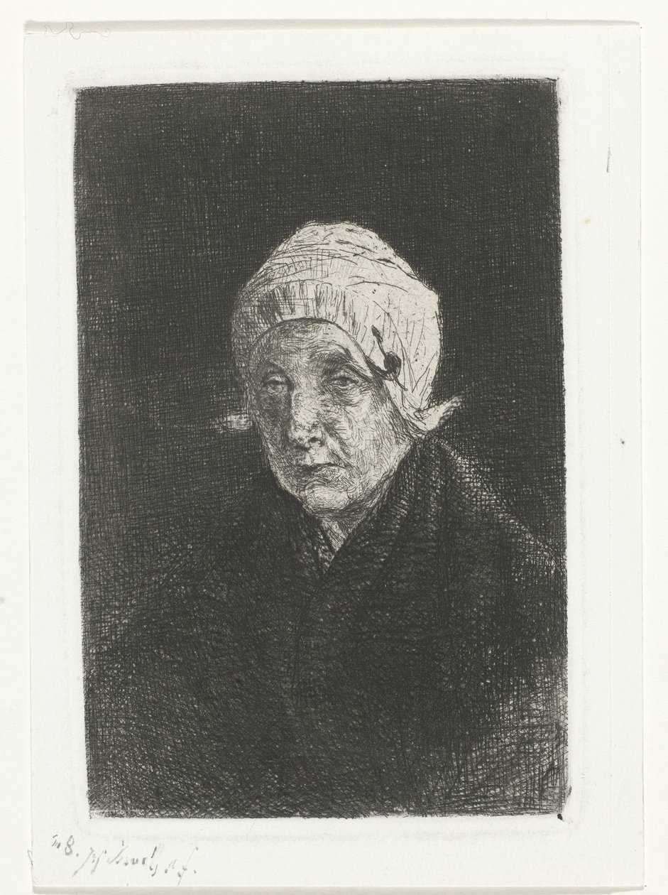 gamle dame Katwijk af Jozef Israëls