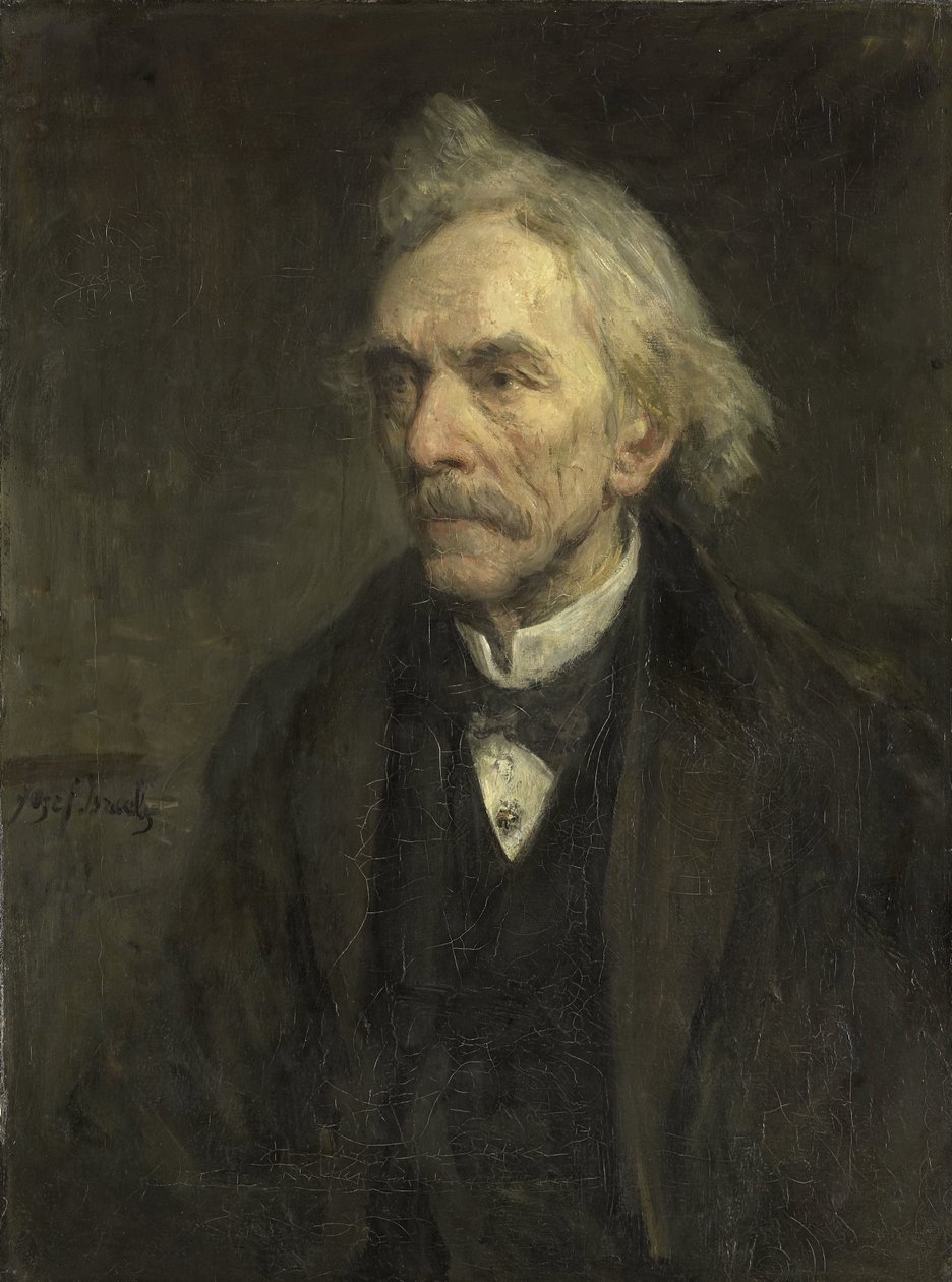 Louis Jacques Veltman (1817-1907). skuespiller af Jozef Israëls