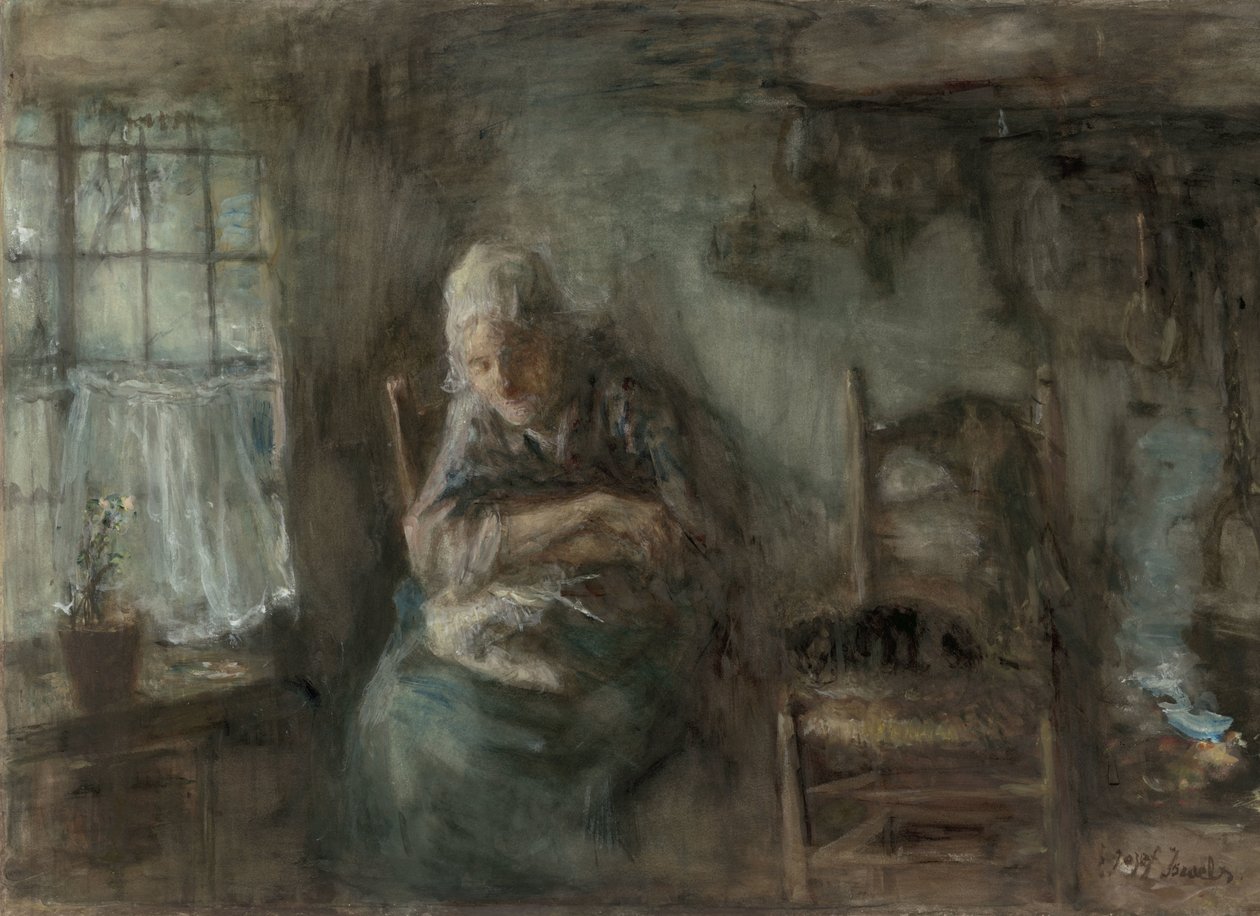 Gammel fiskerkone af Jozef Israëls