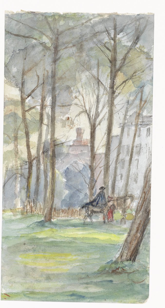 Park med hestefigurer af Jozef Israëls