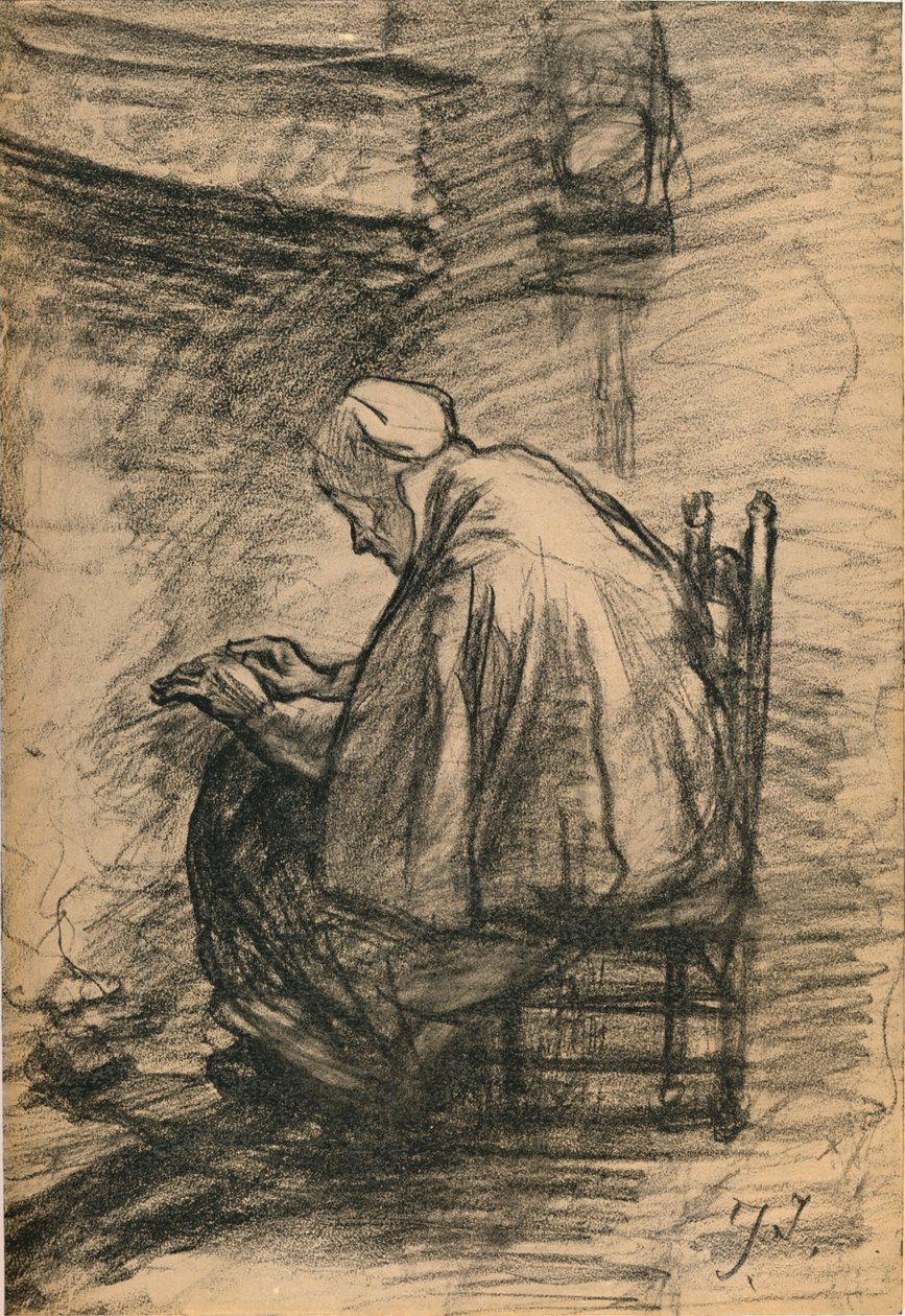 Studie for Æret Alderdom c1881 af Jozef Israëls