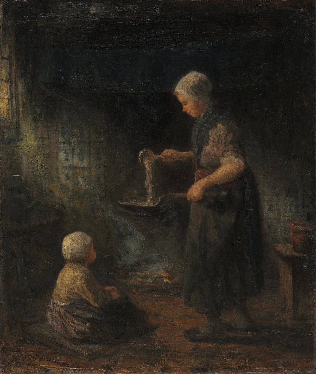 Pandekagerne, ca. 1875. af Jozef Israëls
