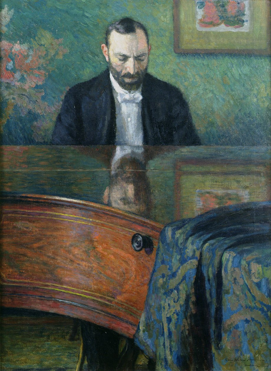 Feliks Jasienski (1861-1929) ved klaveret, 1908 af Jozef Pankiewicz