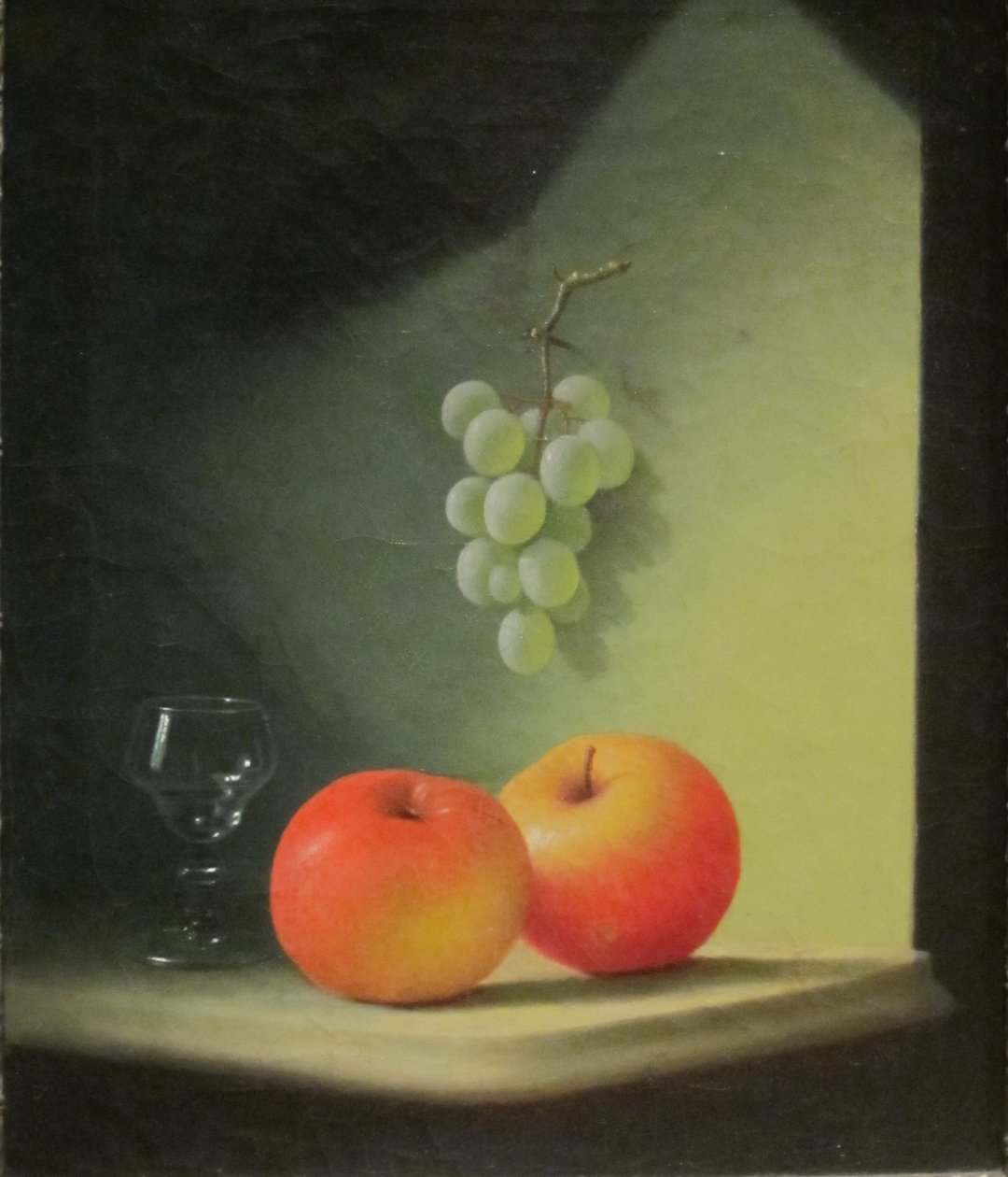 Stilleben med æbler og vindruer af Jr. Edward Edmondson