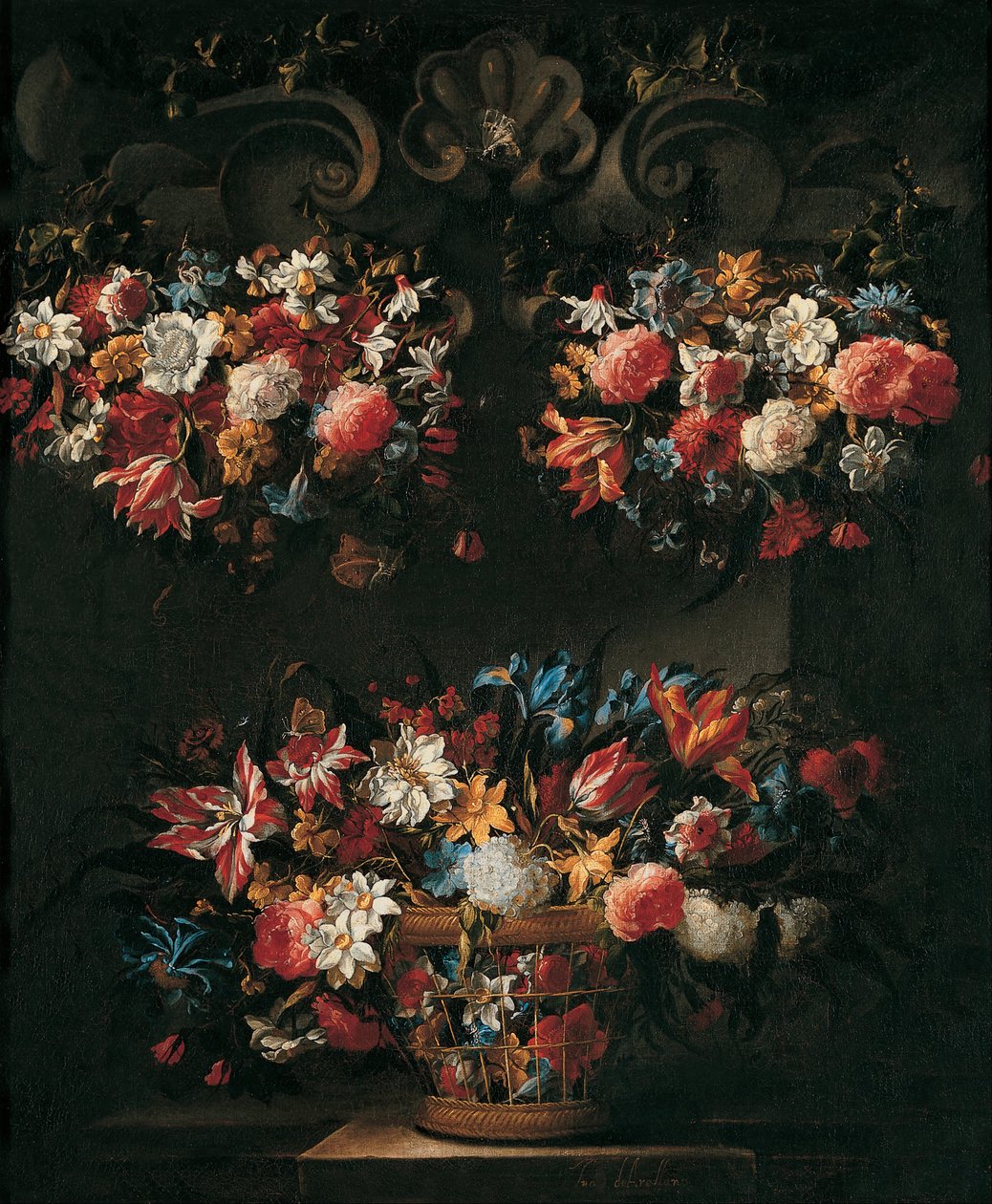 Stilleben med blomster af Juan de Arellano