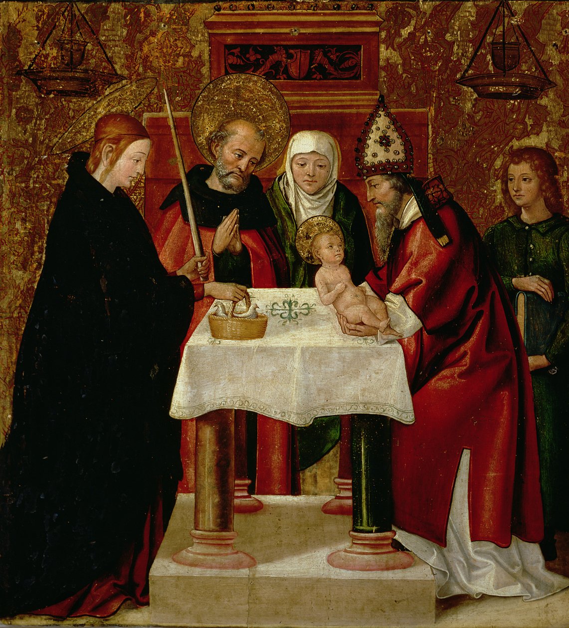 Omskærelsen og præsentationen i templet, ca. 1535 af Juan de Borgoña