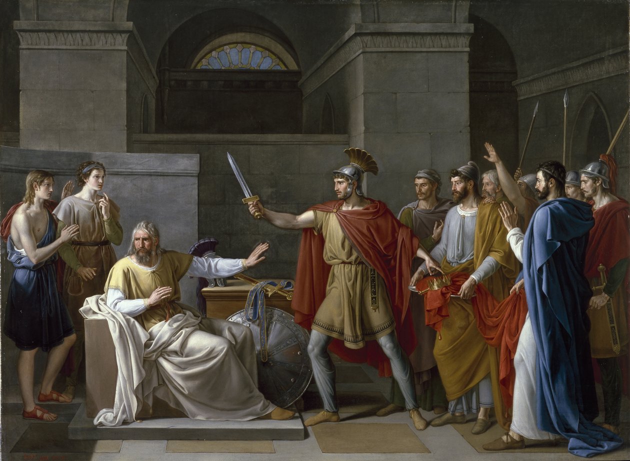 Wamba giver afkald på kronen af Juan Antonio de Ribera