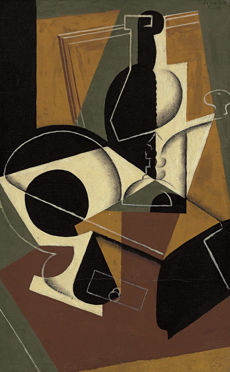 Kaffe og flaskemølle af Juan Gris