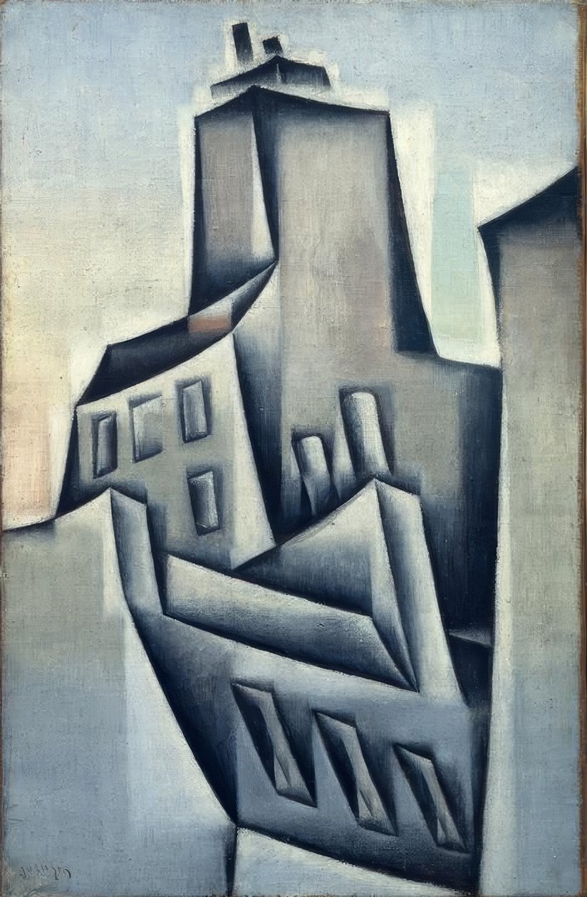 Huse i Paris af Juan Gris