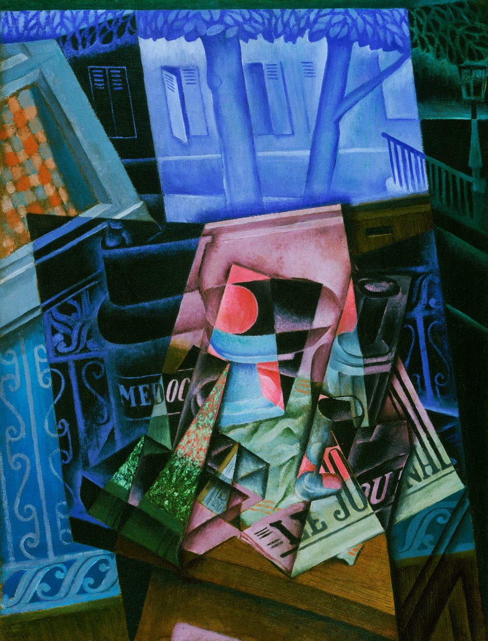 Stilleben før et åbent vindue, Place Ravignan af Juan Gris