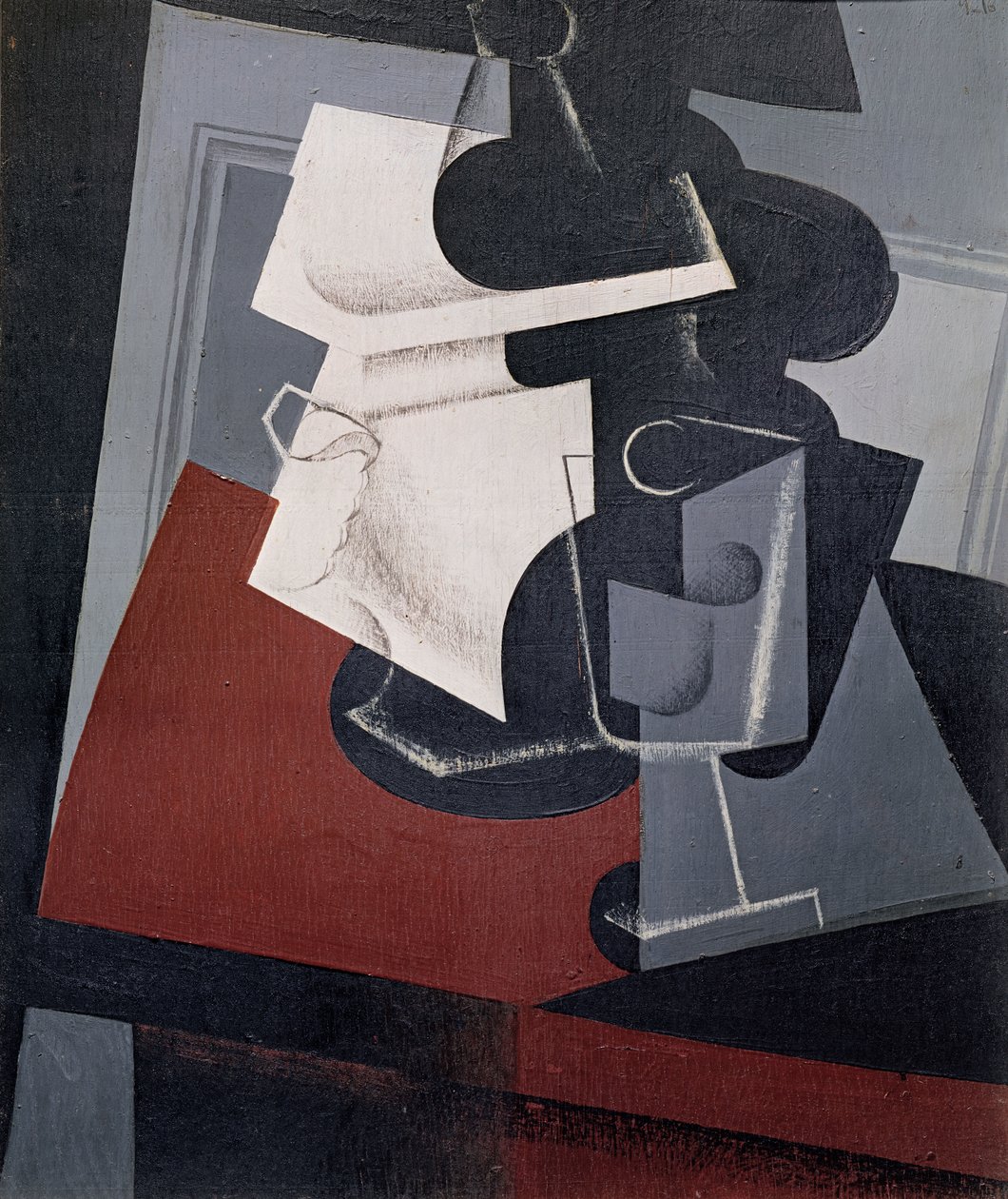 Stilleben på et bord, 1916 af Juan Gris