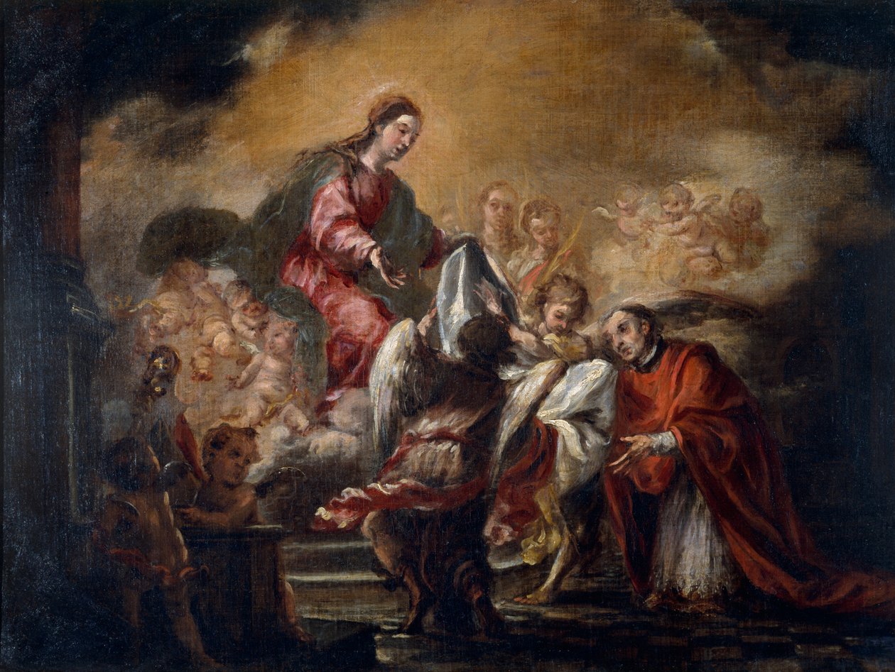 Pålægning af Chasuble på Saint Ildephonsus af Juan Valdés de Leal
