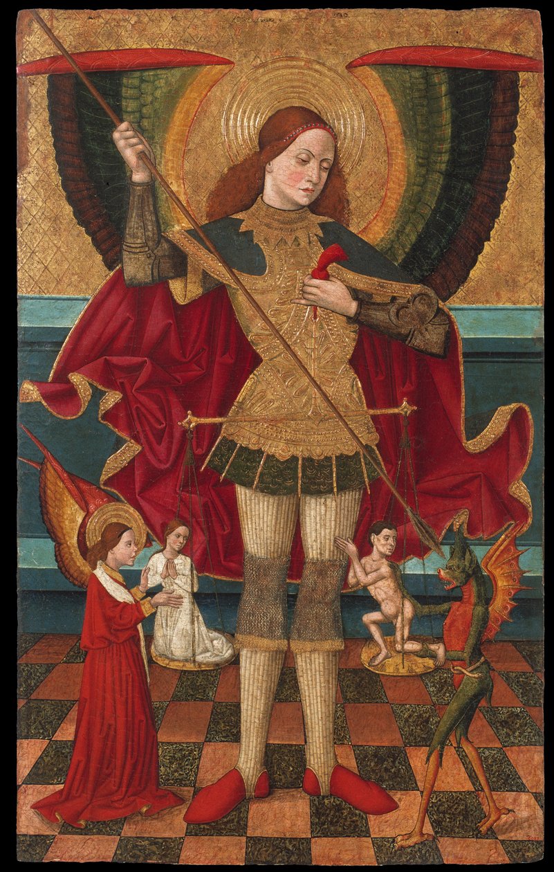 Saint Michael Weighing Souls af Juan la de Abadia