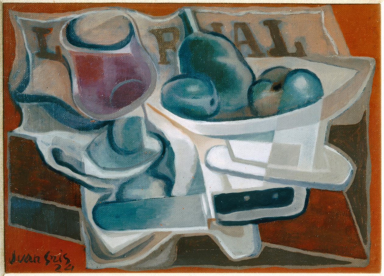 Skål og glas af Juan Gris