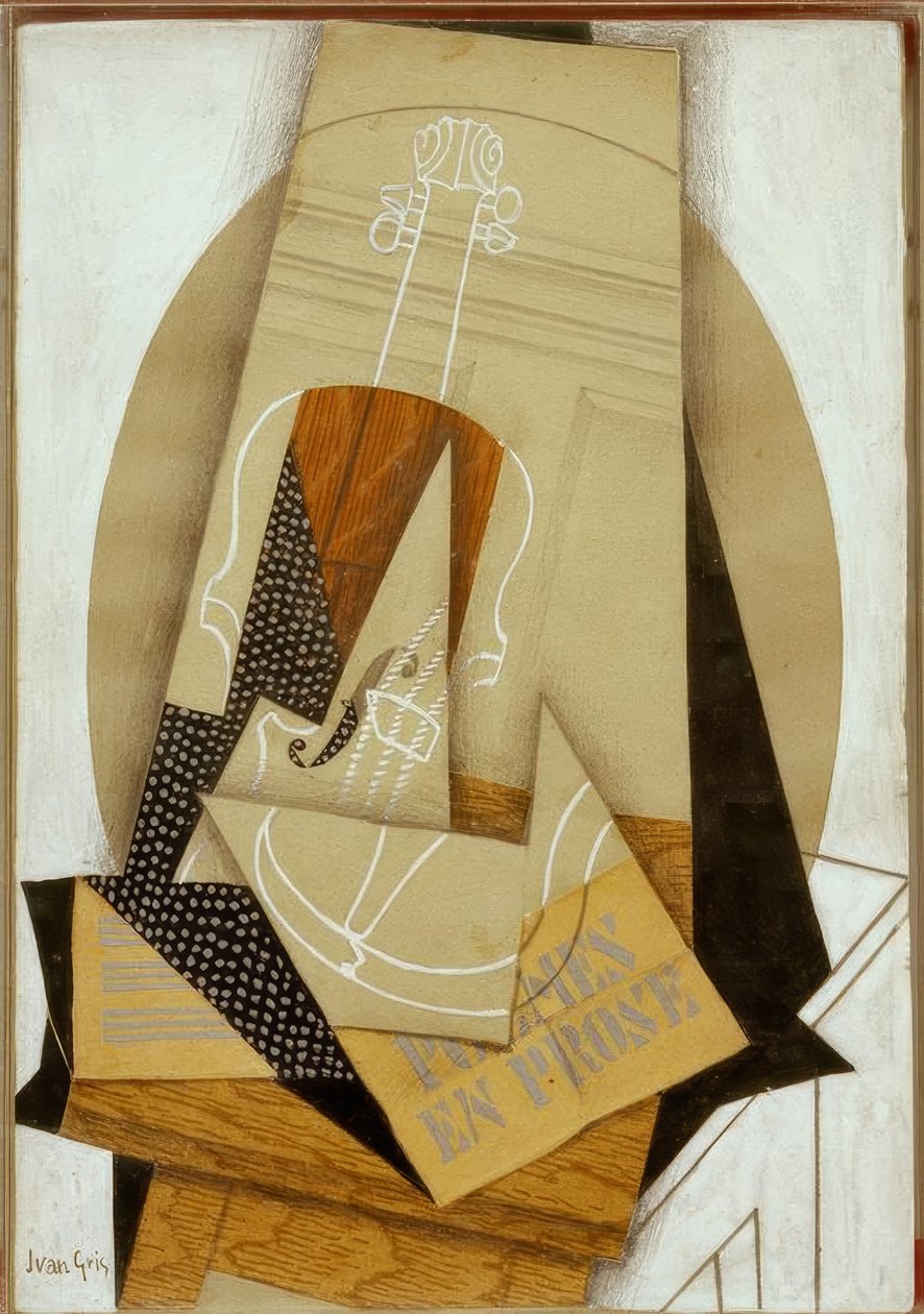 sammensætning af violin af Juan Gris
