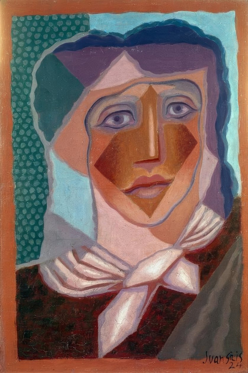 Juan Gris, Kvinde med et tørklæde, 1924 af Juan Gris