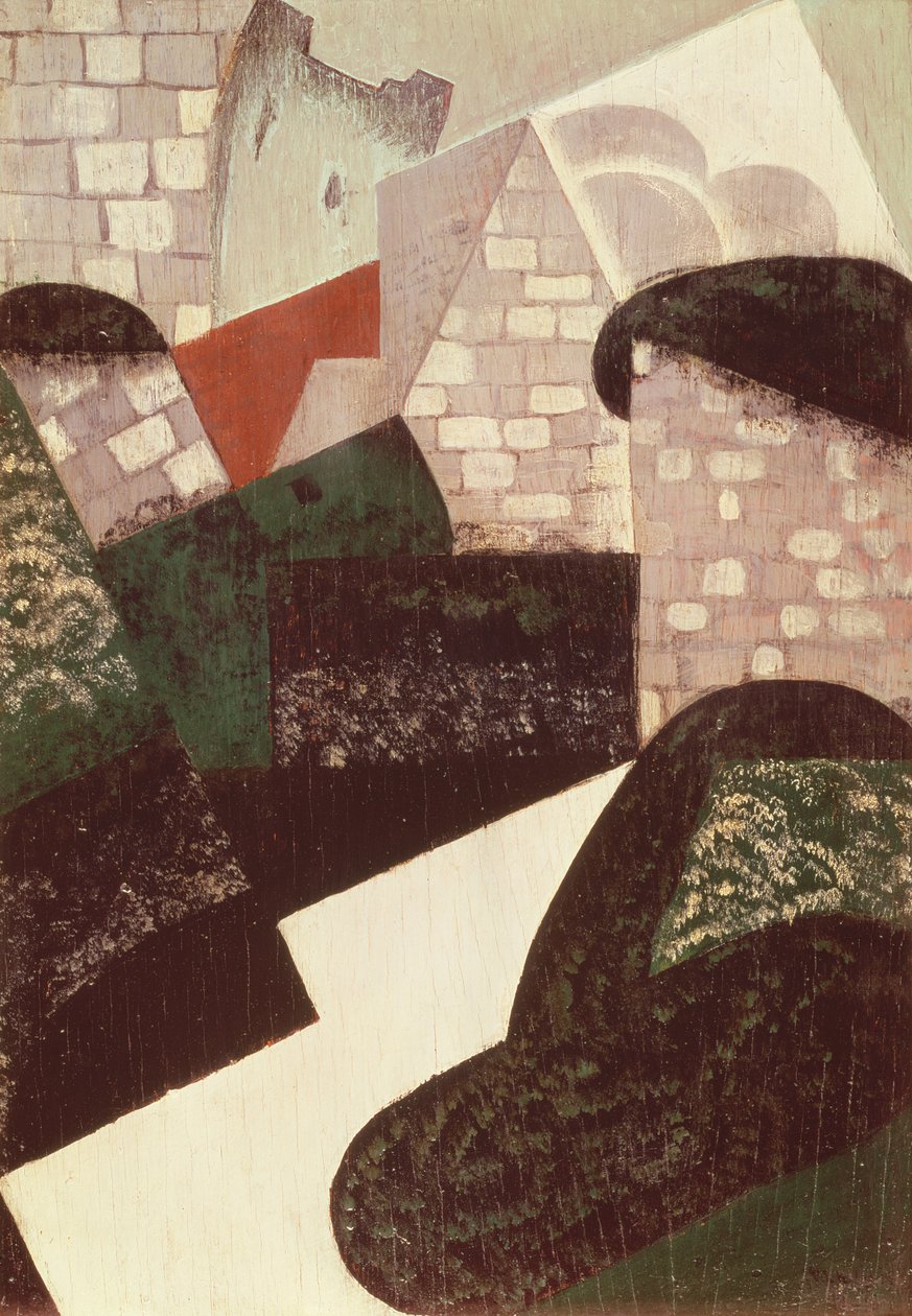 Landskab ved Loches, 1916 (panel) af Juan Gris