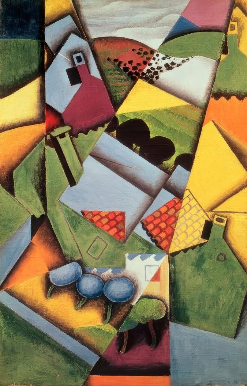 Huse i Céret af Juan Gris