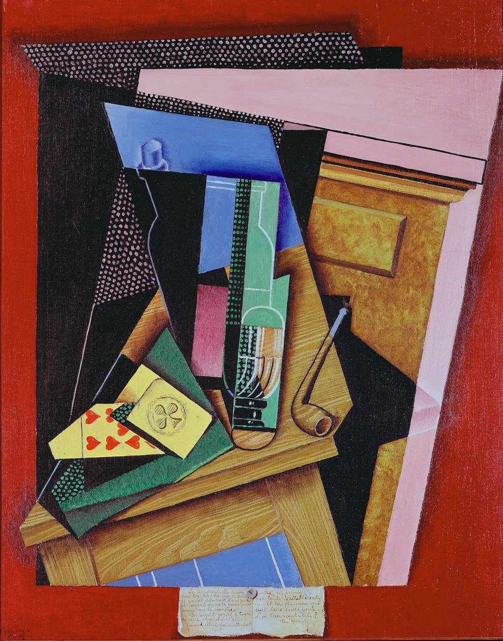 Stilleben med et digt af Juan Gris