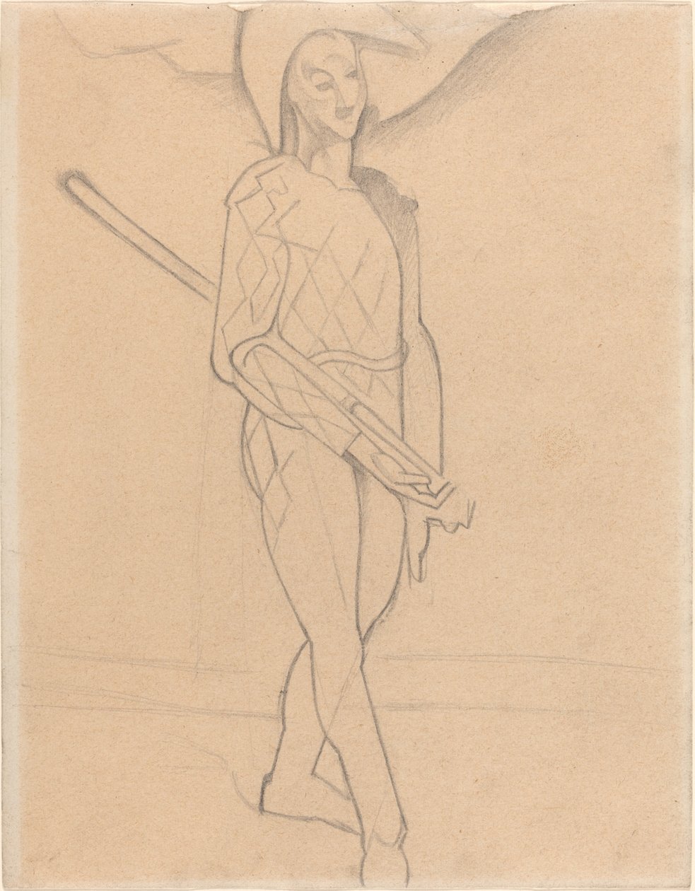 Harlekin af Juan Gris after Paul Cézanne