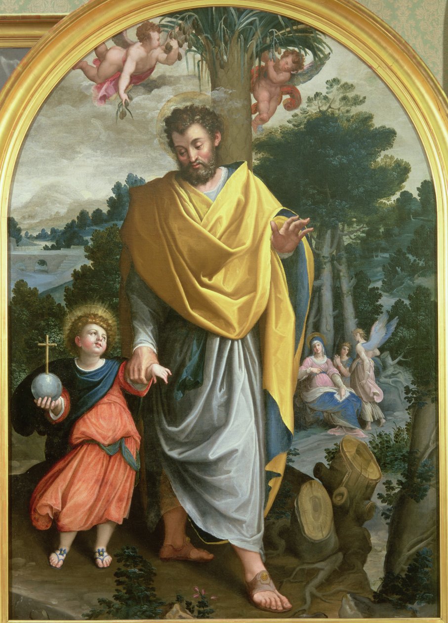 St. Joseph leder spædbarnet Kristus af Juan Sanchez Cotan