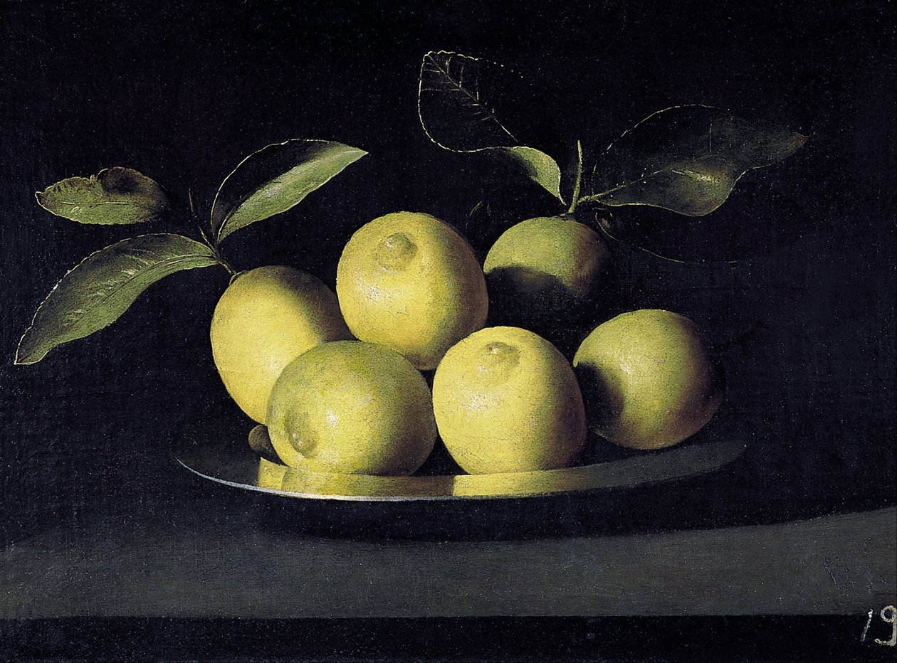 Stilleben af ​​citroner af Juan de Zurbaran