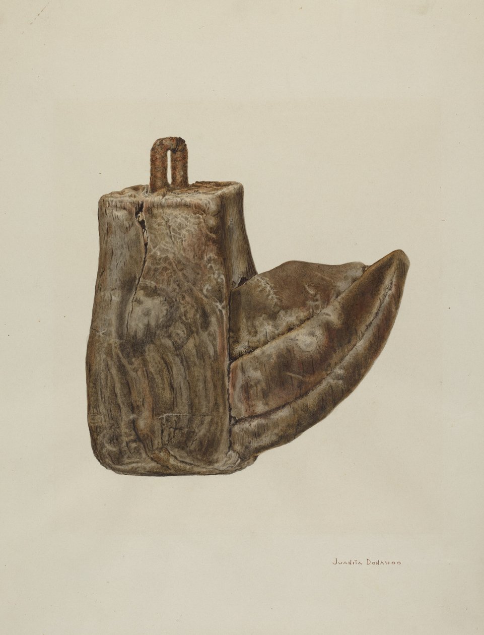 Træbøjle, ca. 1941. af Juanita Donahoo