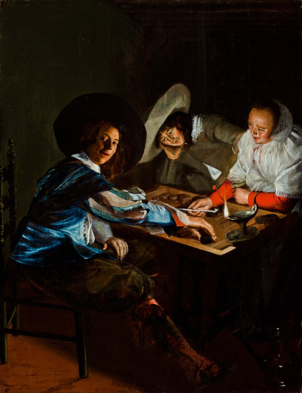 A Game of Tric-Trac, ca. 1630 af Judith Leyster