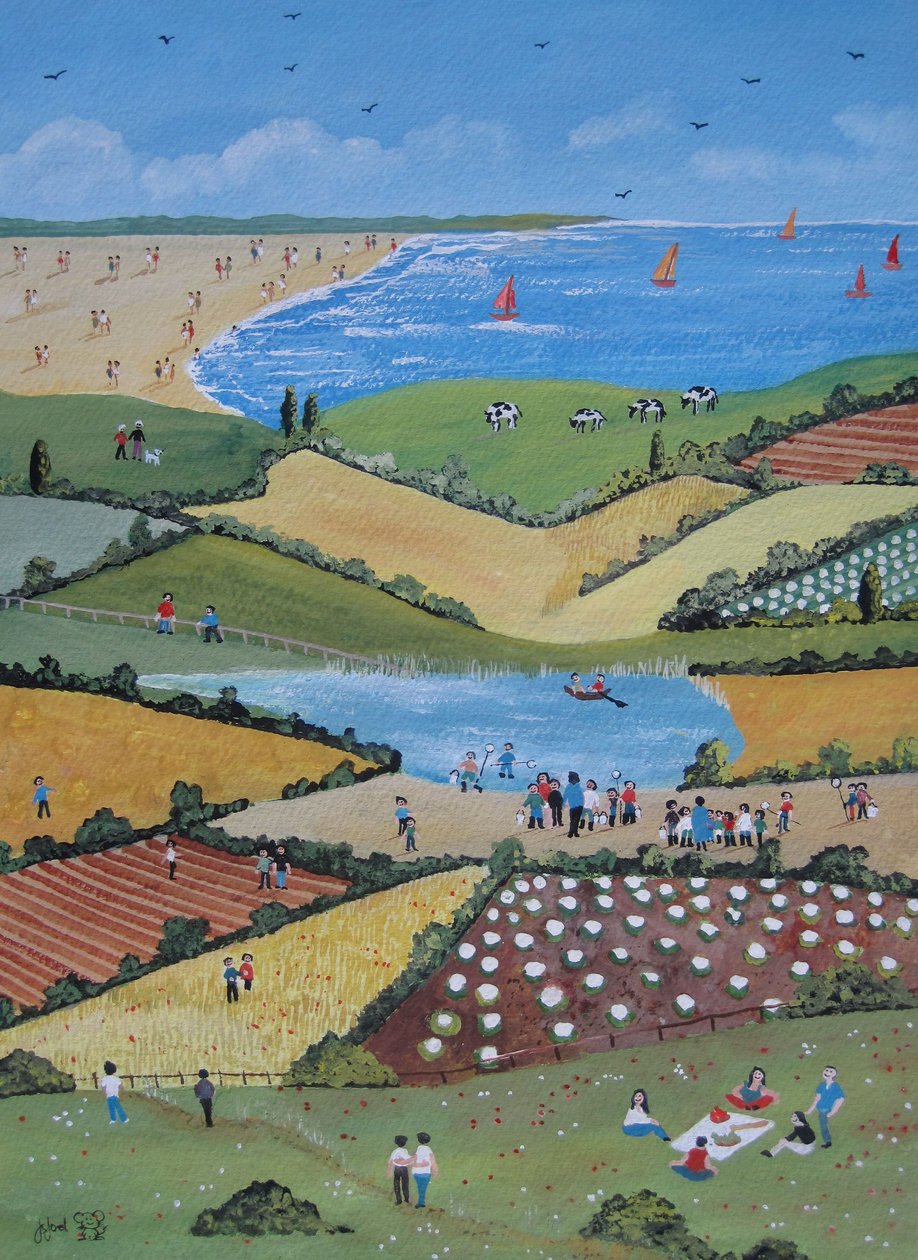 Field Trip, 2010 (Gouache på papir) af Judy Joel