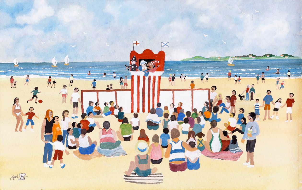 Punch and Judy, 2009 (Gouache på papir) af Judy Joel
