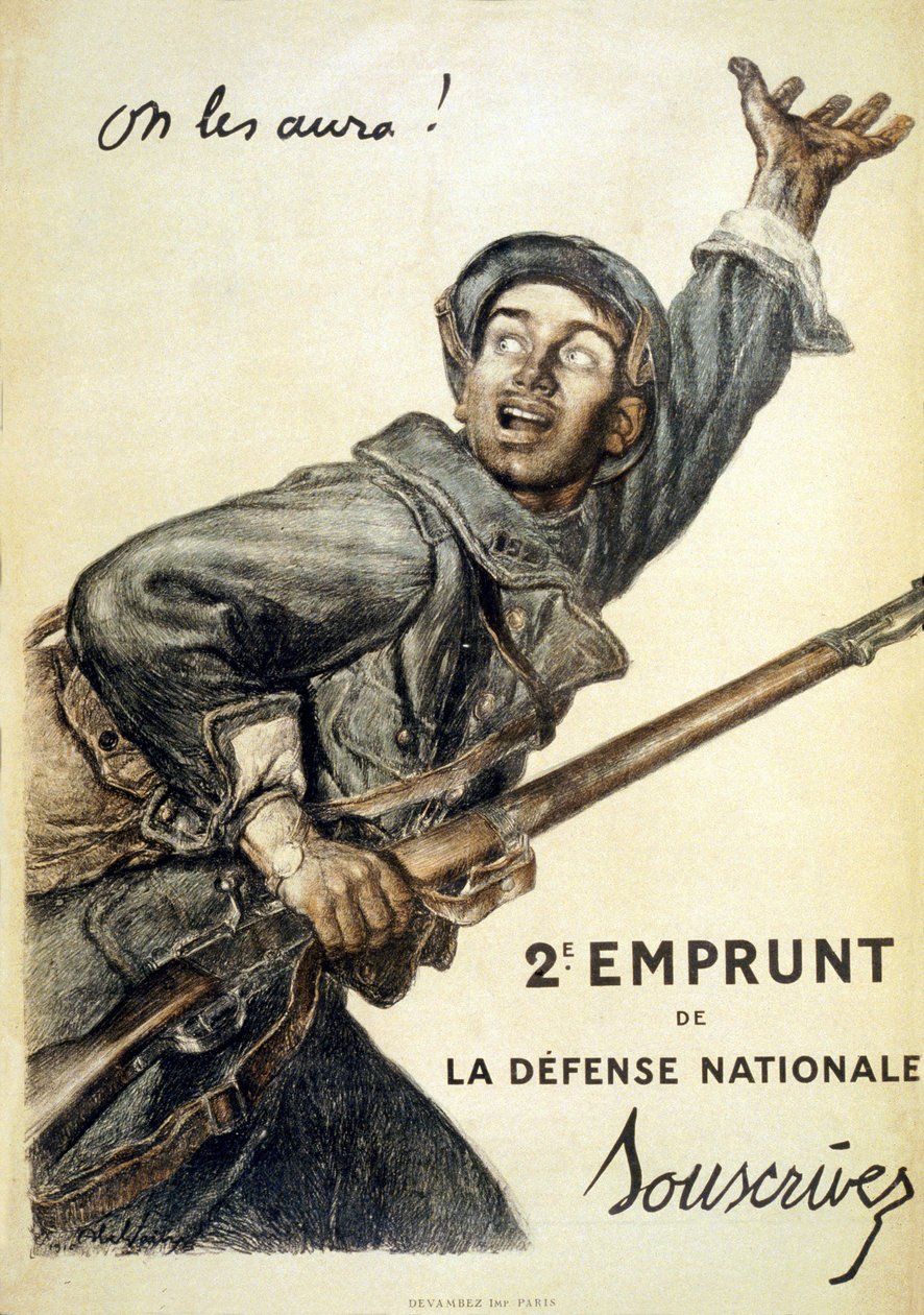 Vi får dem! Det 2. Landsforsvarslån. Abonner, 1916 af Jules Abel Faivre