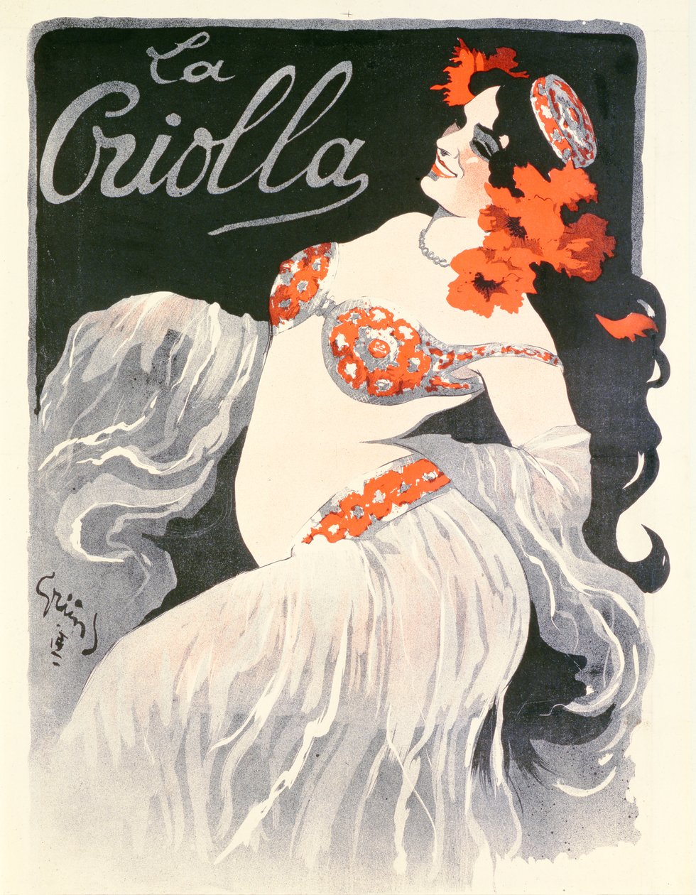 "La Criolla", plakat for musikhus, 1902 af Jules Alexandre Gruen or Grun
