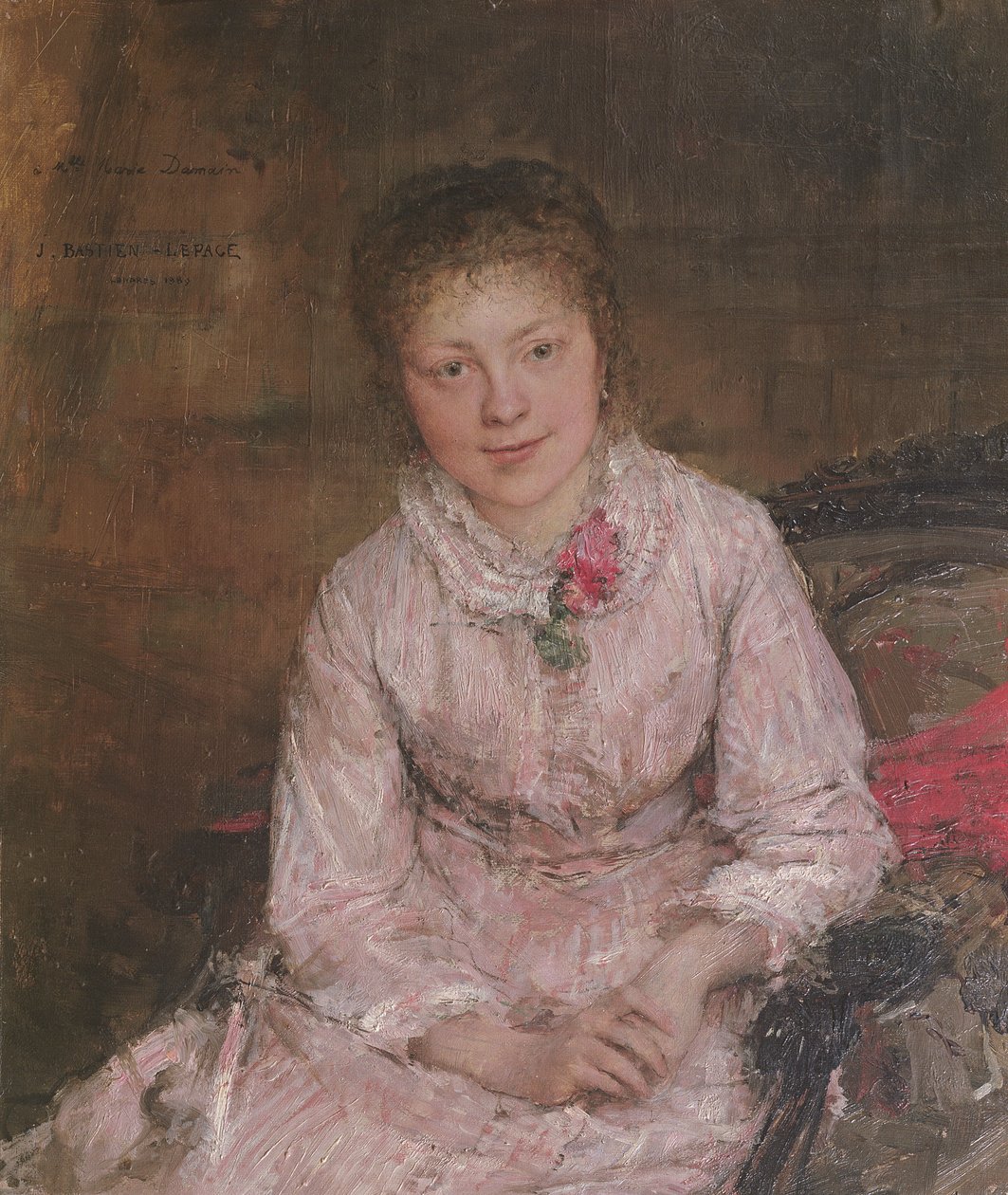 Portræt af en ung kvinde af Jules Bastien Lepage