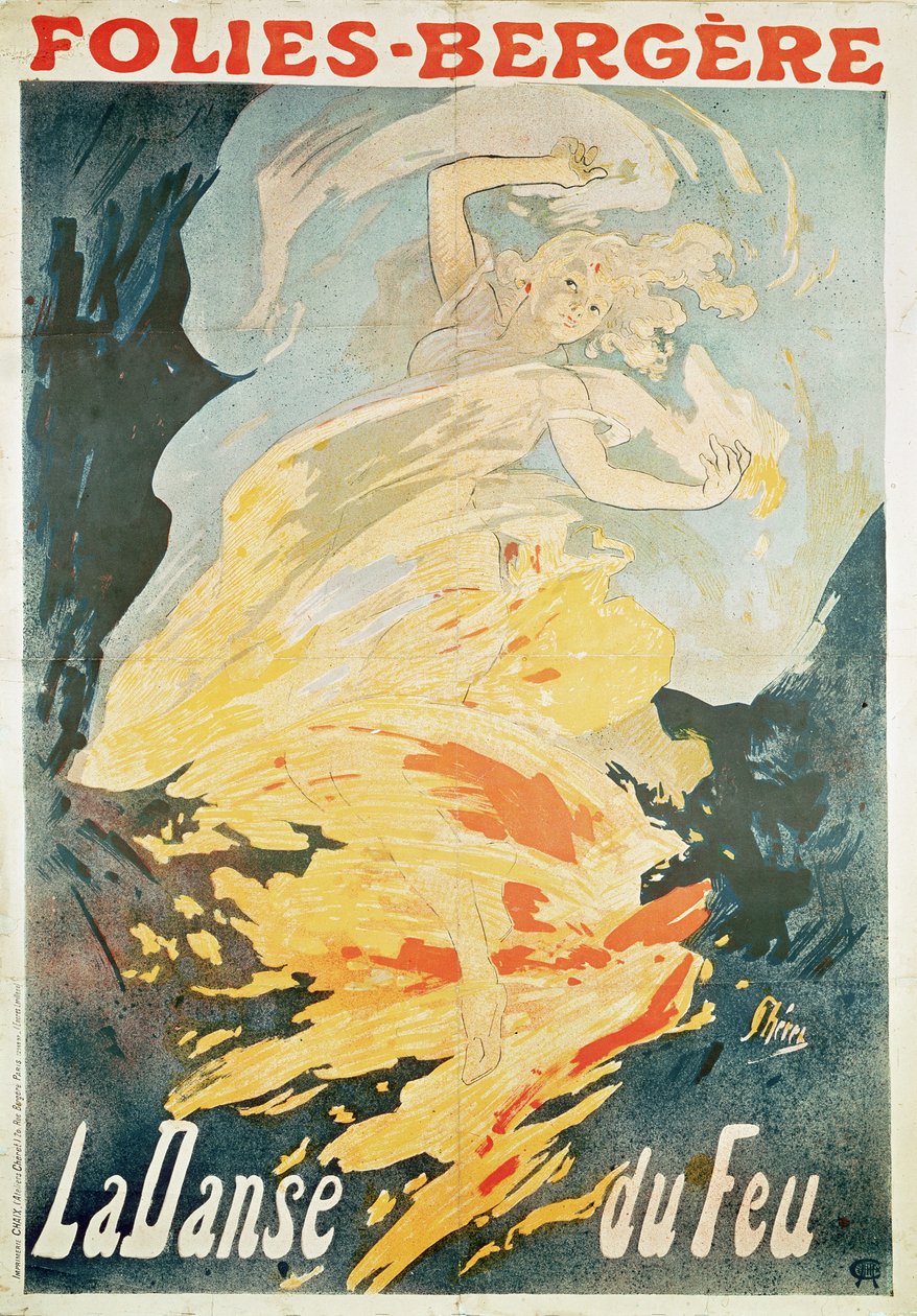 Folies Bergere: Ilddansen, Frankrig 1897 af Jules Cheret