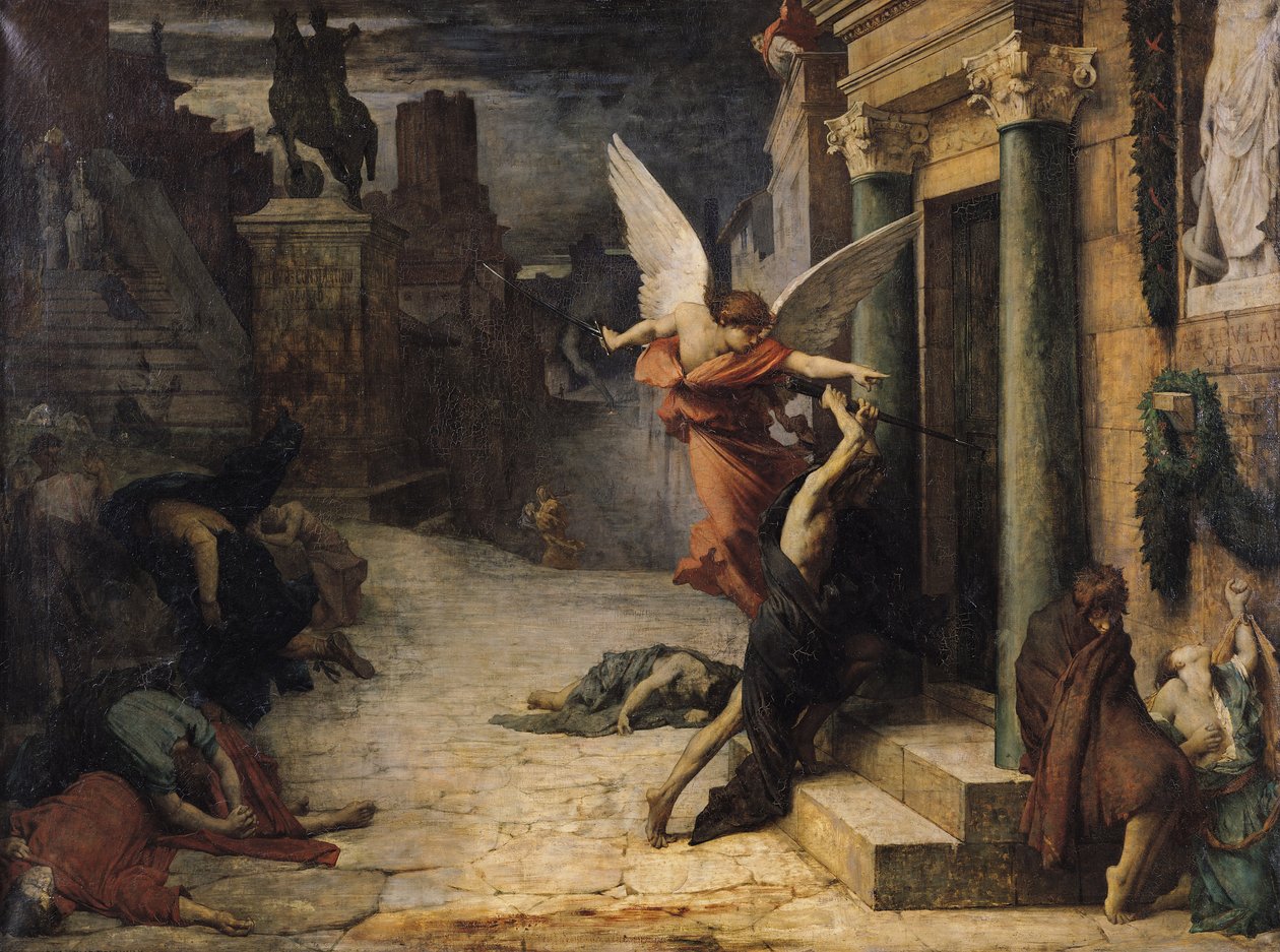 Pesten i Rom, 1869 af Jules Elie Delaunay