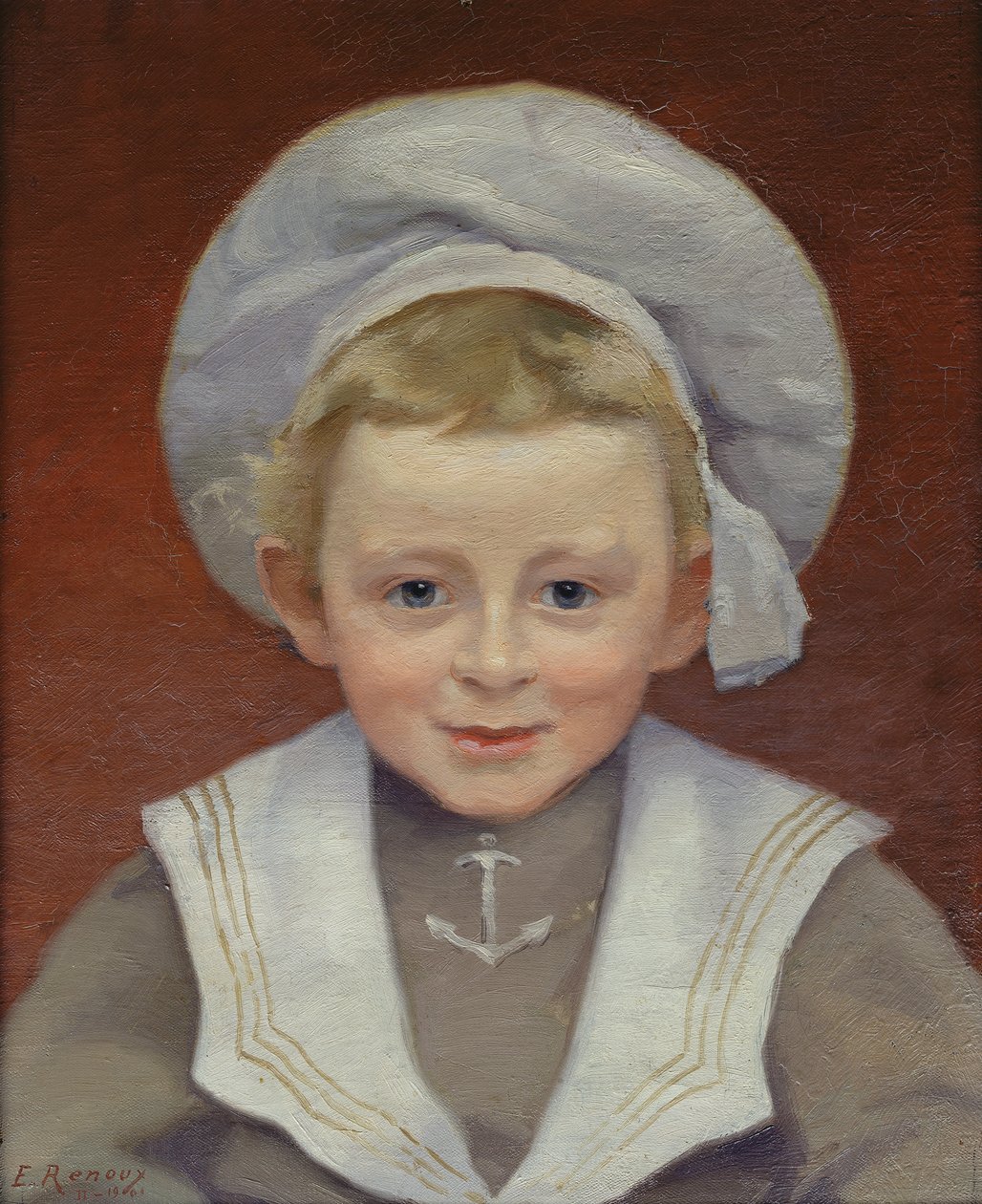 Portræt af Marcel i en sømandsdragt, februar 1901 af Jules Ernest Renoux