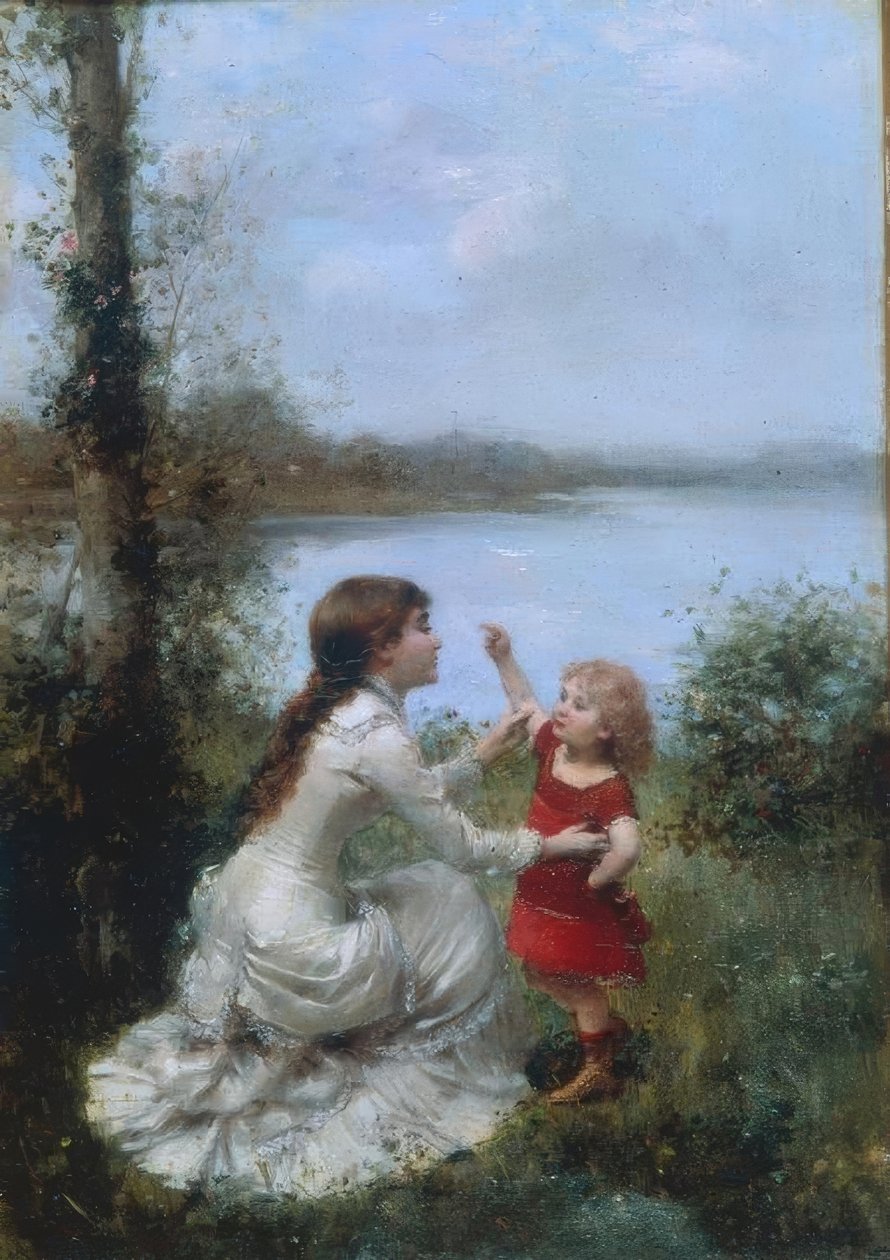 Leger ved søen af Jules Frederic Ballavoine