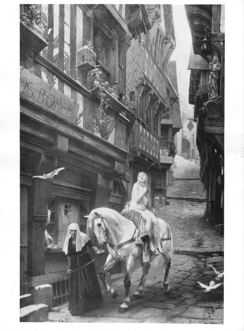 Lady Godiva rider gennem gaderne i Coventry af Jules Joseph Lefebvre